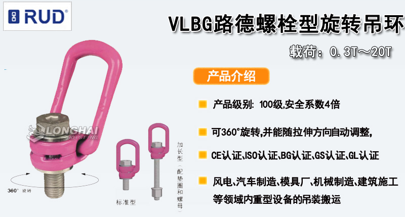 VLBG路德螺栓型旋轉吊環產品介紹